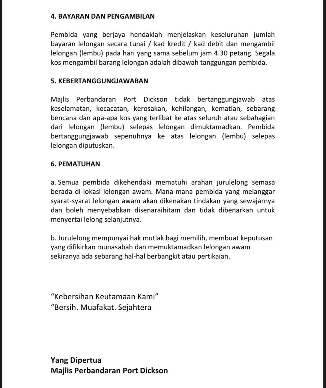 Notis Lelongan Awam MPPD3