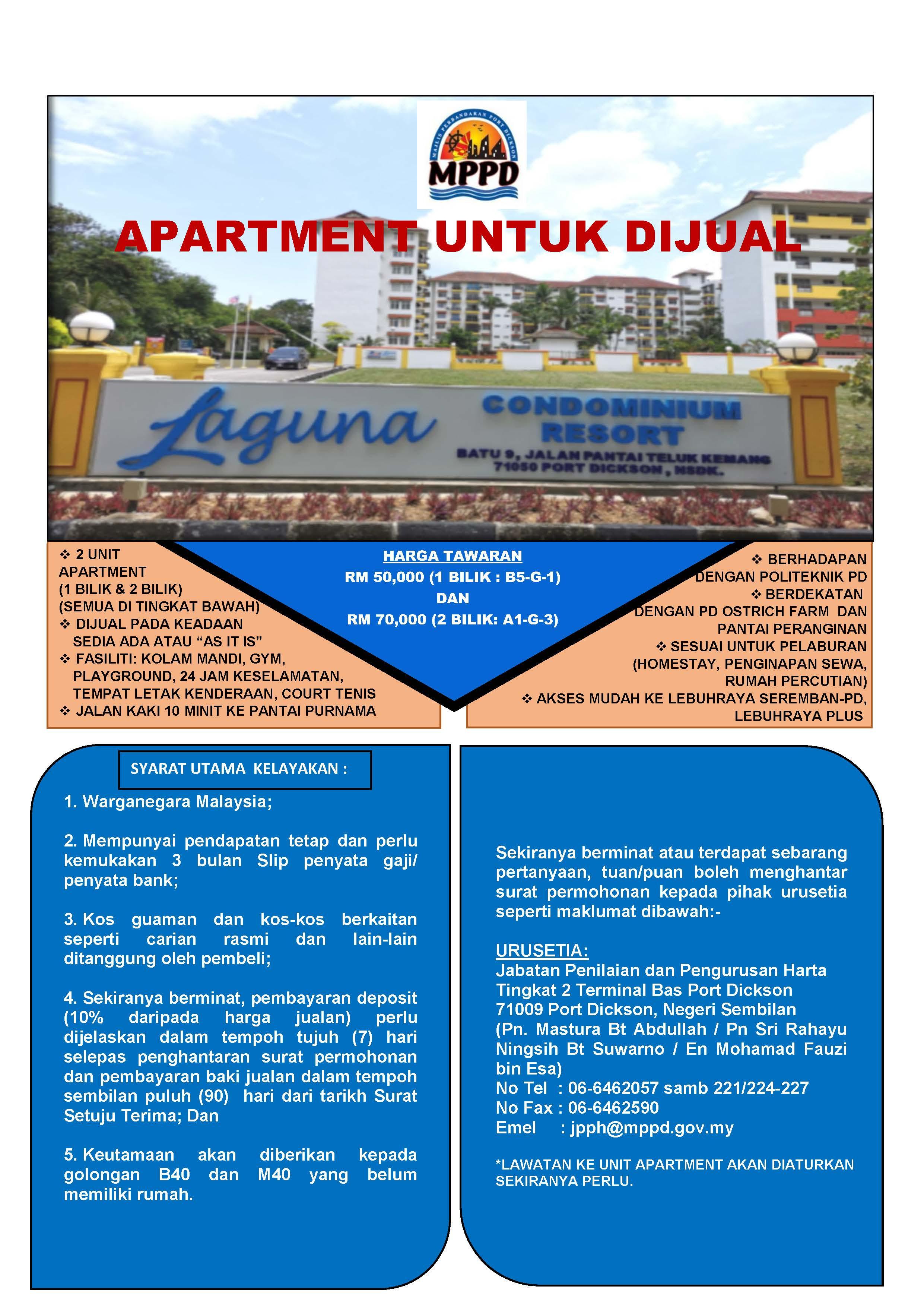 IKLAN TAWARAN PENJUALAN UNIT LAGUNA KONDOMINIUM RESORT