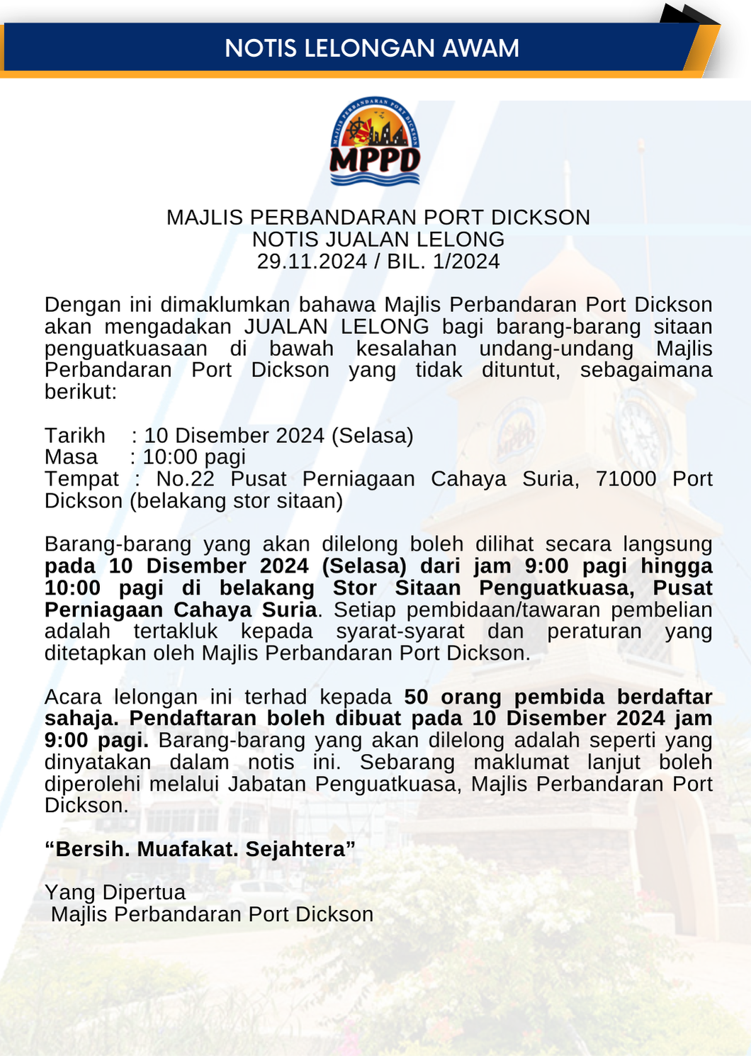 NOTIS JUALAN LELONG 29.11.2024 / BIL. 1/2024