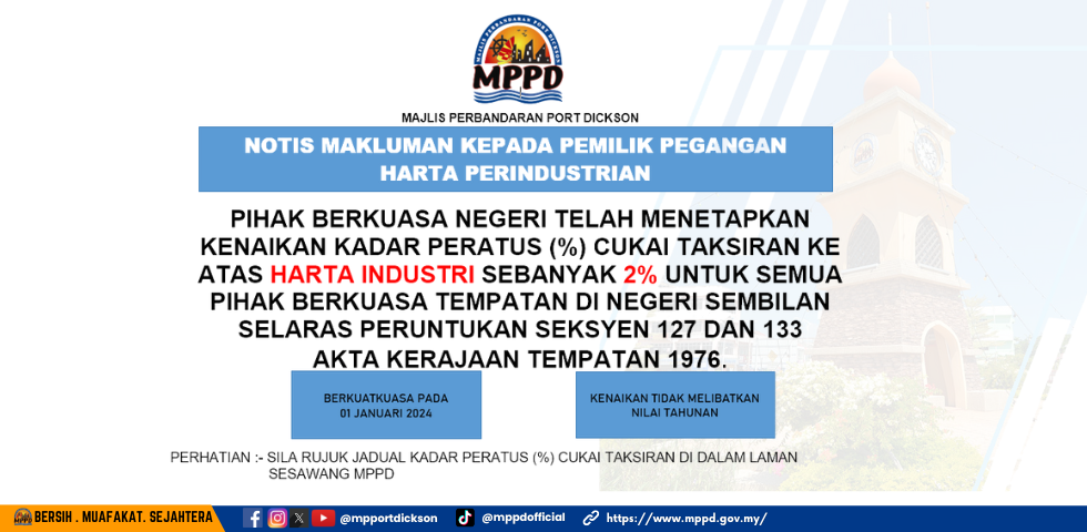 NOTIS MAKLUMAN KEPADA PEMILIK PEGANGAN HARTA PERINDUSTRIAN