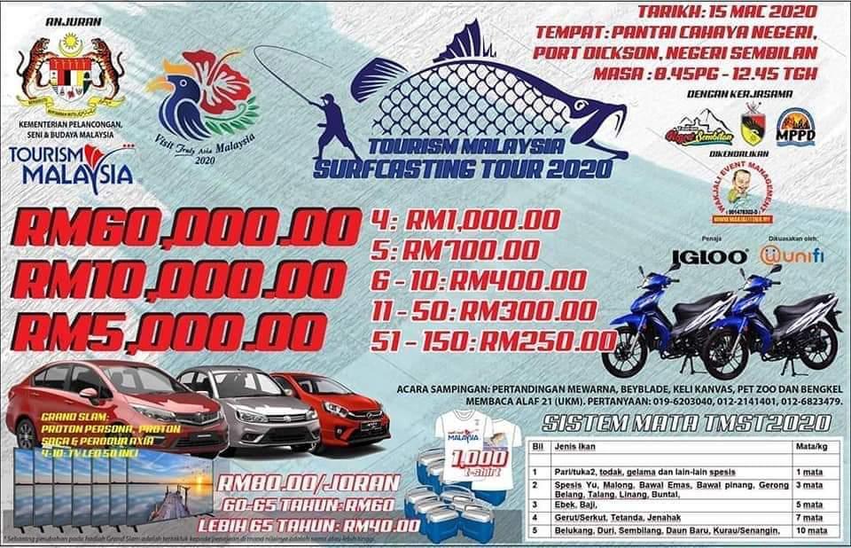 tOURISM MALAYSIA SURFCASTING TOUR 2020